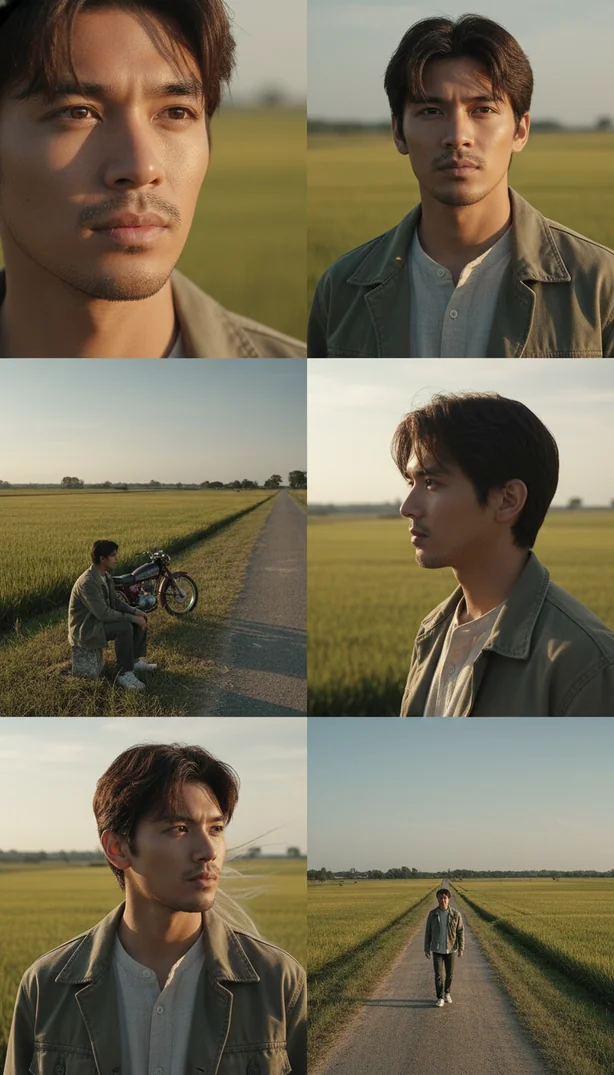 Countryside Sunset Portrait Grid