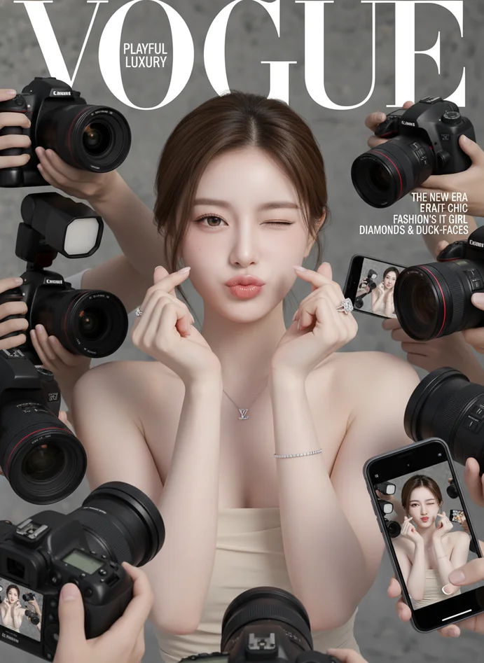 Vogue Fashion Cover - Playful Celebrity Style