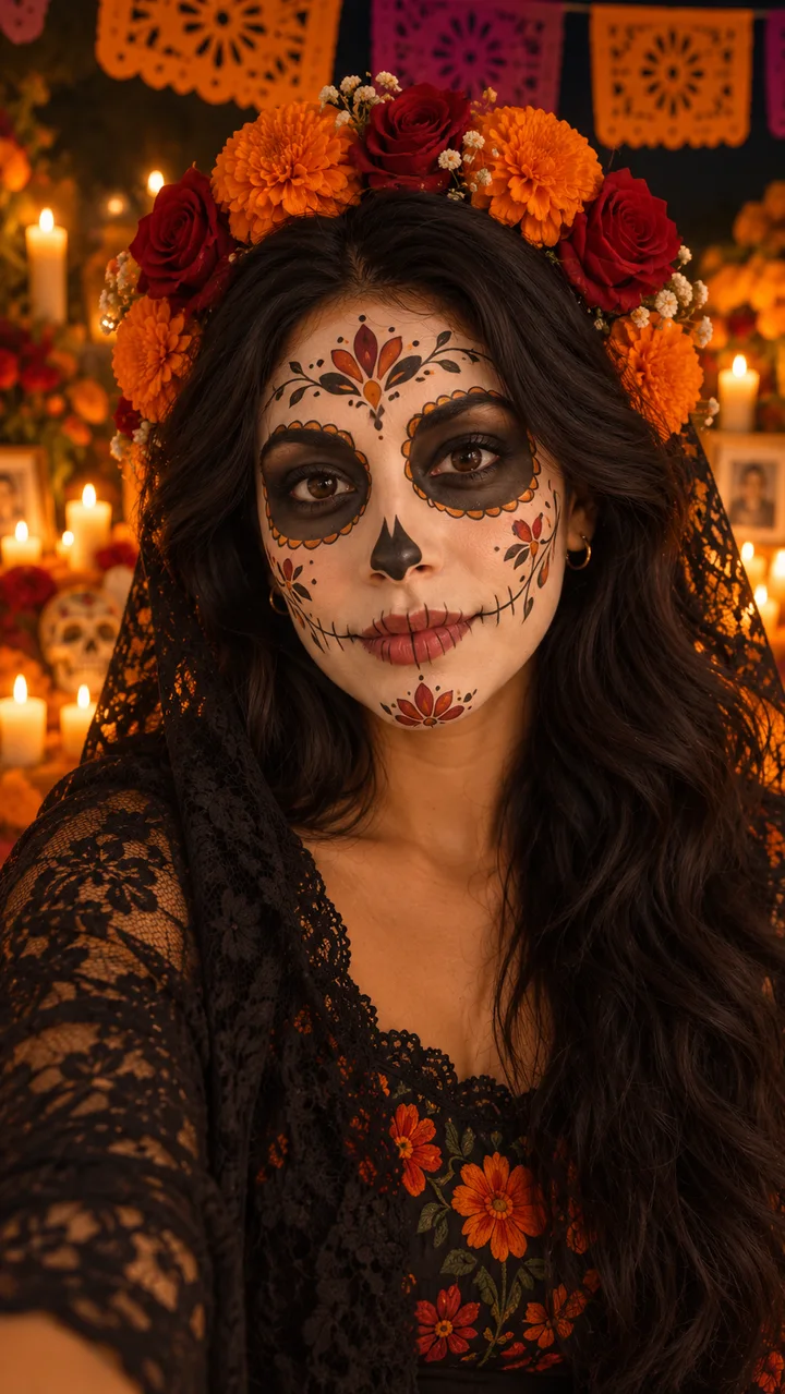 Catrina portrait still built from the photo
