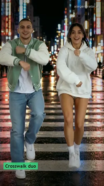 Primer fotograma, Pareja en el cruce